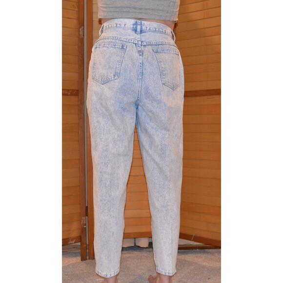 Vintage Jeans Denim 80s with Peg Leg Acid Wash Size 8 - Picture 4 of 4